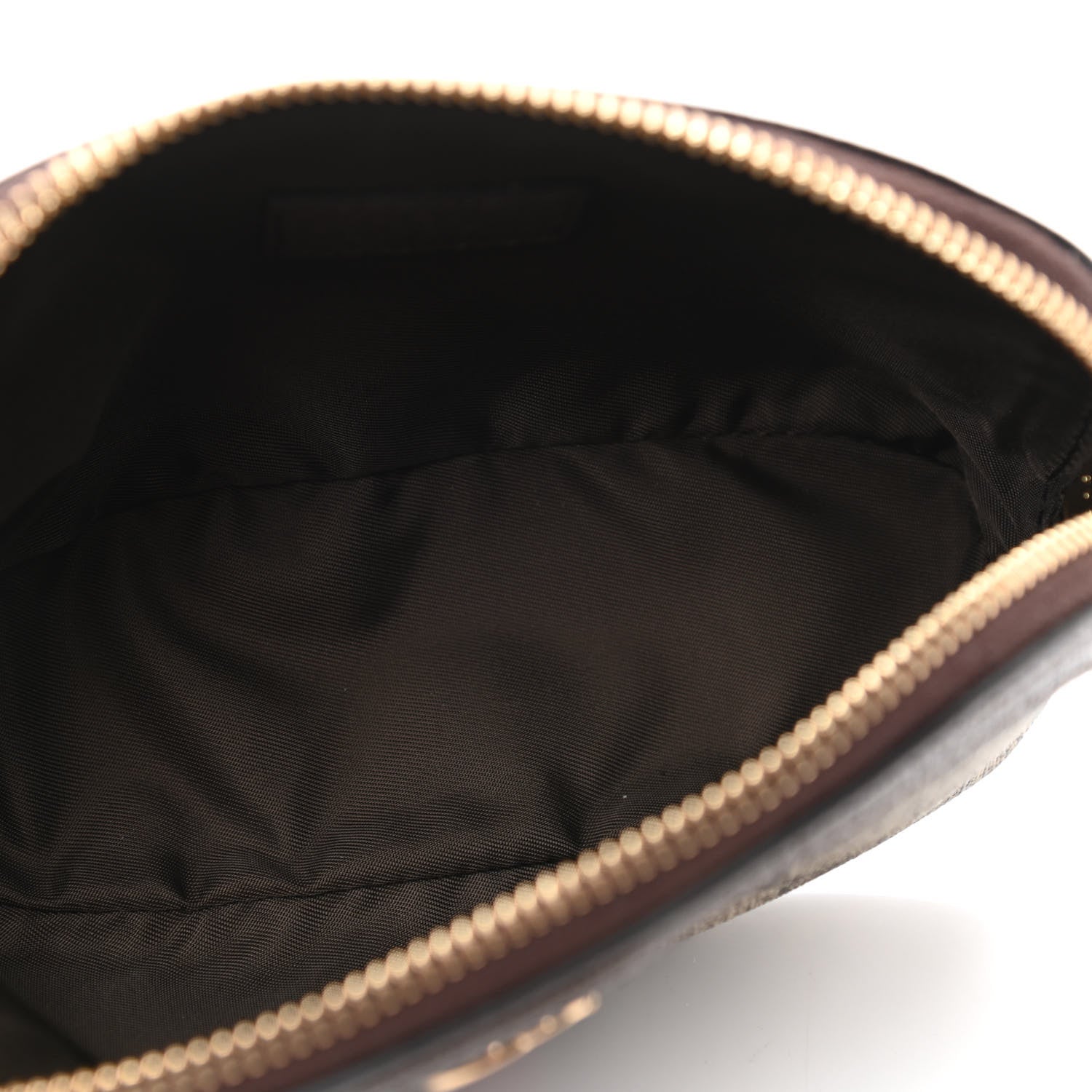 Gucci GG Supreme Monogram Textured Calfskin Web Medium Ophidia Cosmetic Case Beige Ebony New Acero 5 of 8