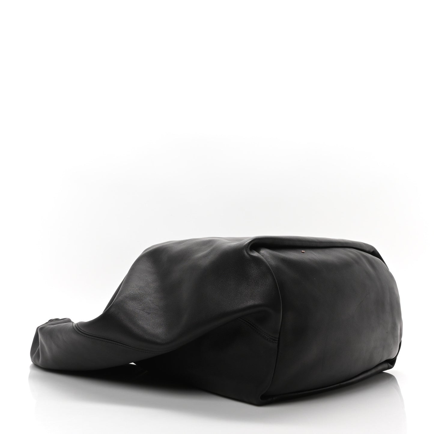 Calfskin XL Squeeze Cord Bag Black