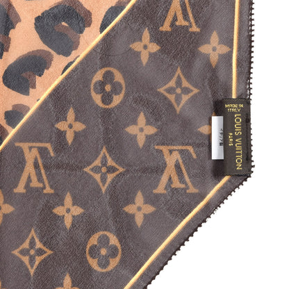 Louis Vuitton Silk Crepe Leopard Monogram Scarf 3 of 3