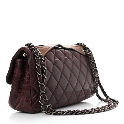 Chanel Calfskin In The Mix Jumbo Flap Burgundy 3 of 10