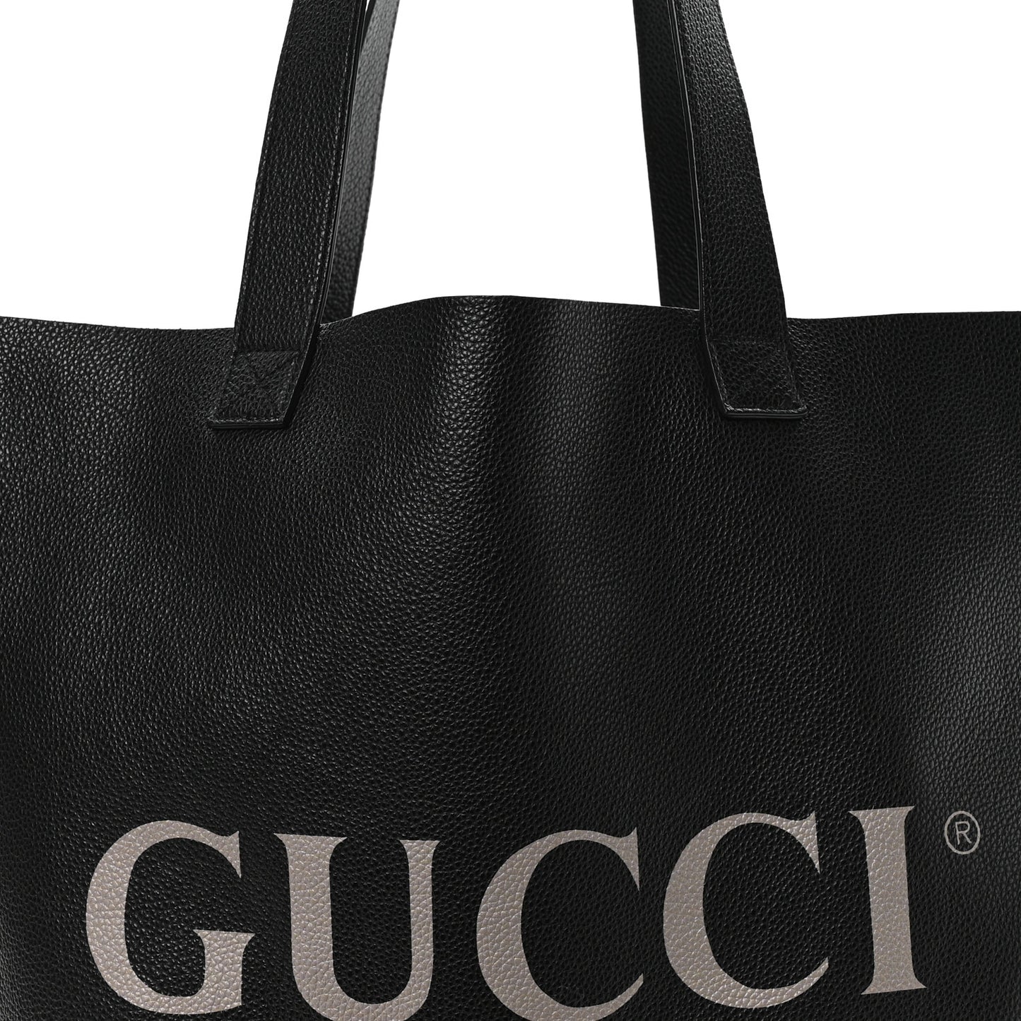 Calfskin Mens Logo Vertical Shopping Tote Black