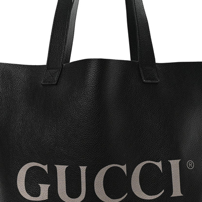 Gucci Calfskin Mens Logo Vertical Shopping Tote Black 8 of 10