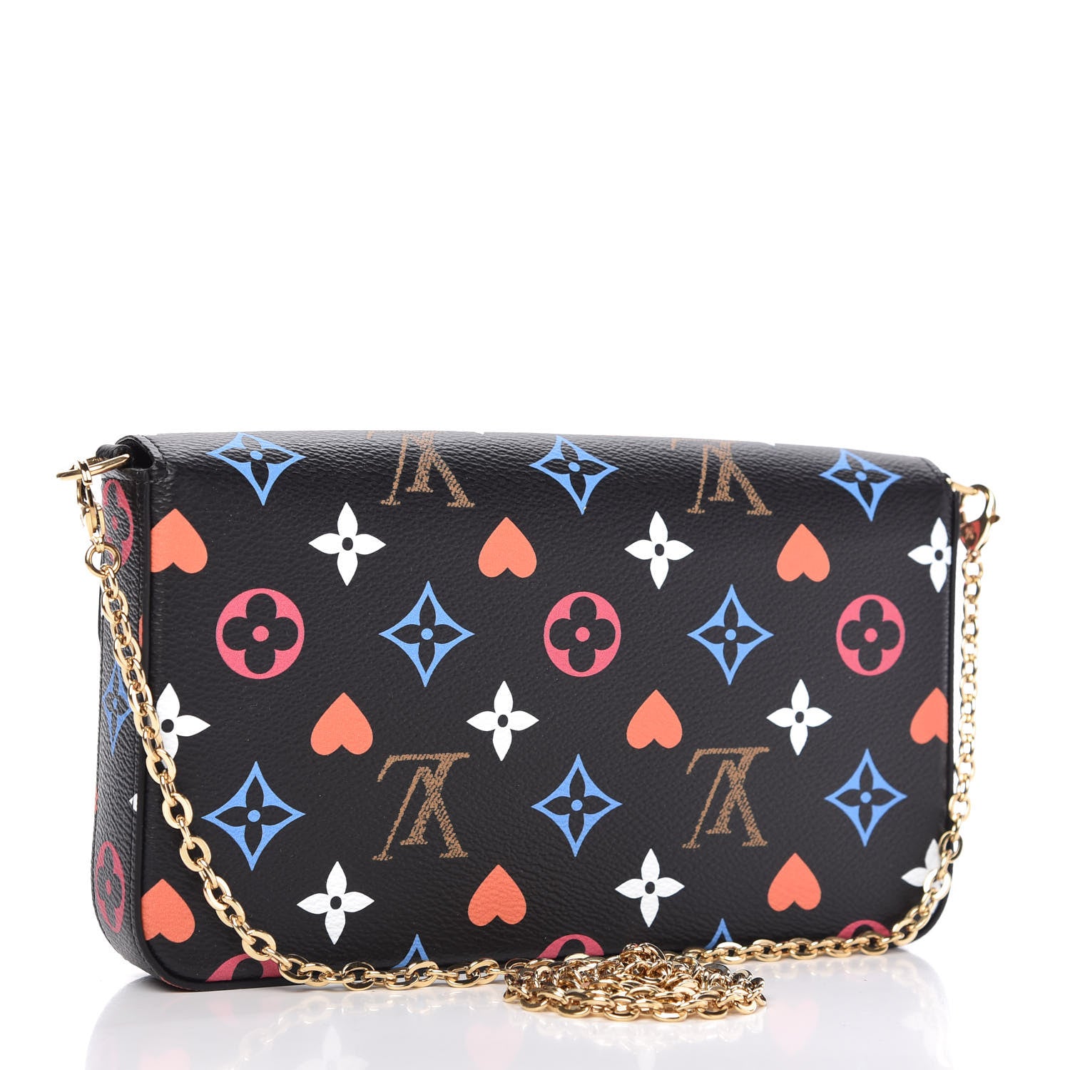 Louis Vuitton Game On Felicie Chain Wallet Black 3 of 10