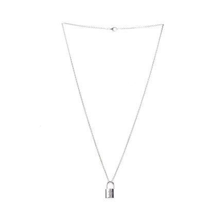 Louis Vuitton Sterling Silver Lockit Necklace 3 of 6
