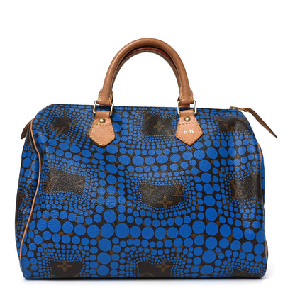 Louis Vuitton Monogram Kusama Town Speedy 30 Blue 1 of 11