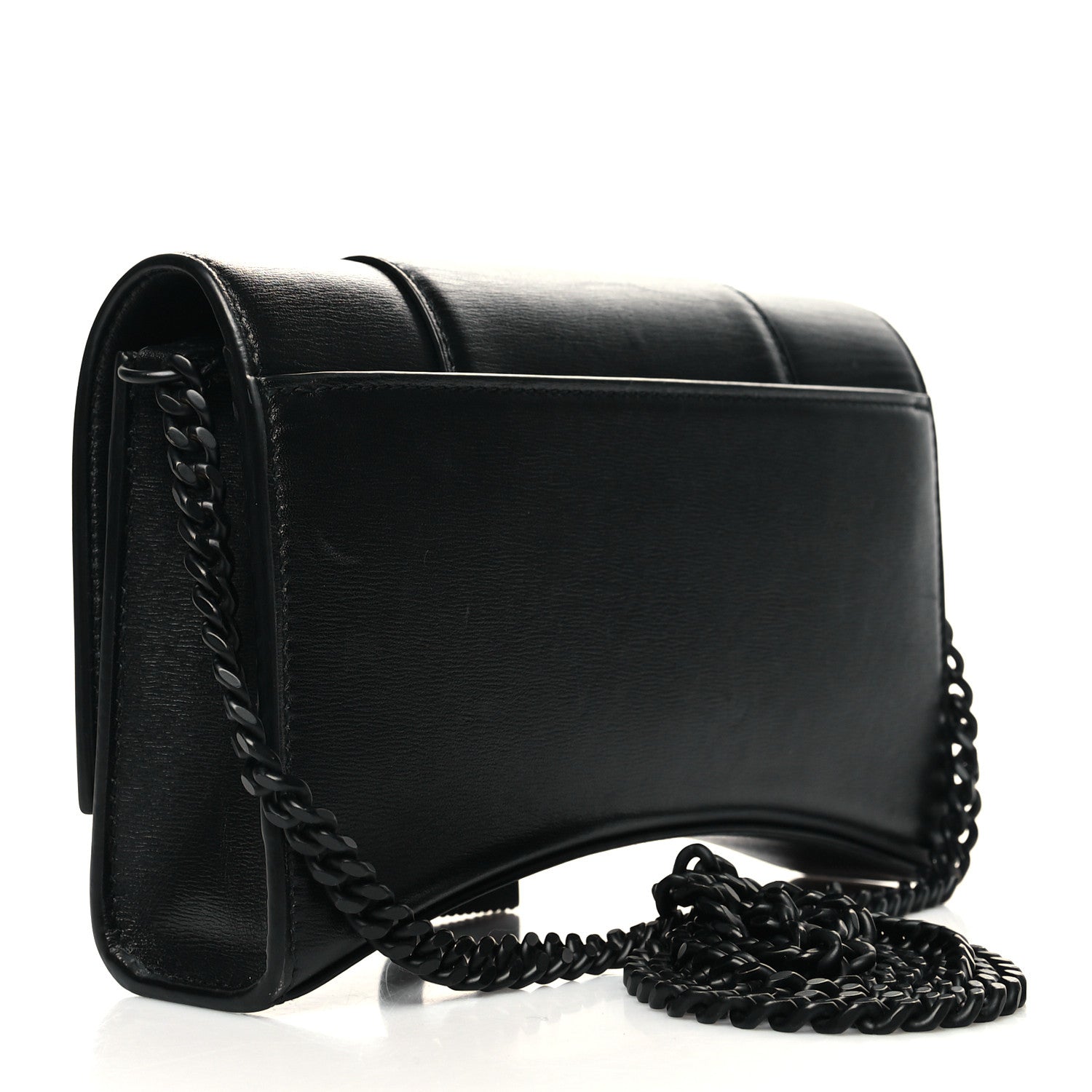 Balenciaga Calfskin Strass Monochrome Hourglass Chain Bag Black 3 of 11