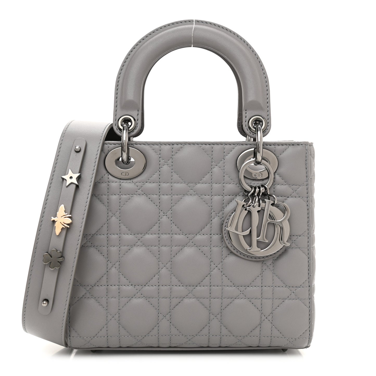 Lambskin Cannage Small My ABCDior Lady Dior Grey