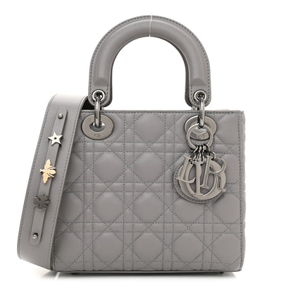 Christian Dior Lambskin Cannage Small My ABCDior Lady Dior Grey 1 of 8