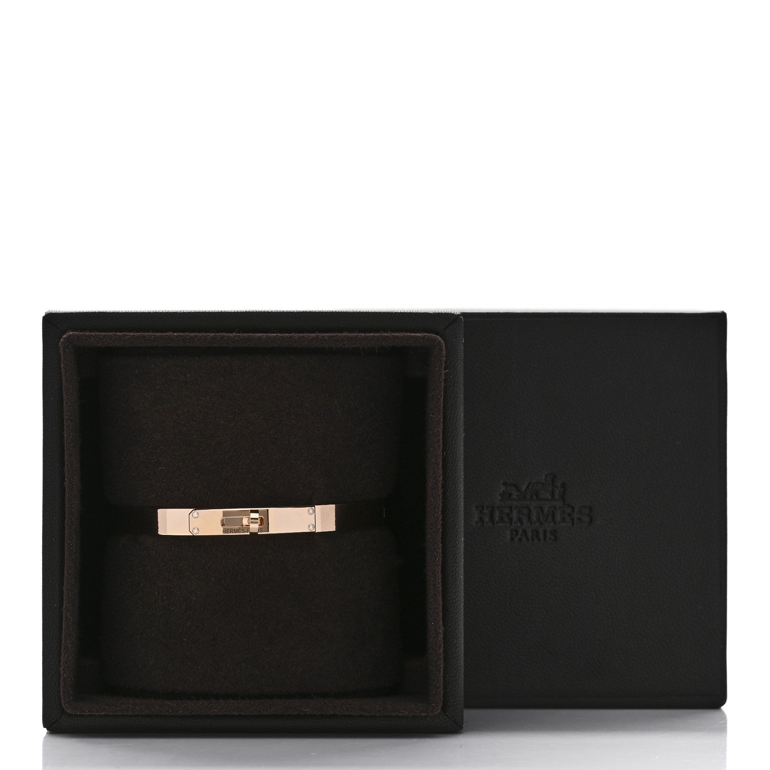 Hermes 18K Rose Gold Diamond PM Kelly Bracelet XS 4 of 4