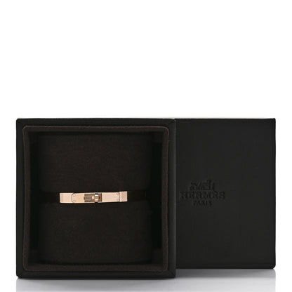 Hermes 18K Rose Gold Diamond PM Kelly Bracelet XS 4 of 4