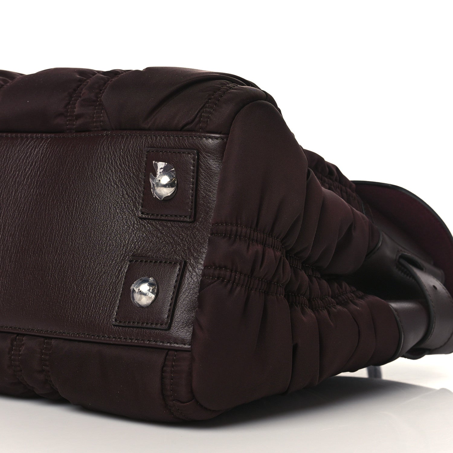 Mulberry Ruched Nylon Calfskin Bayswater Oxblood 9 of 9