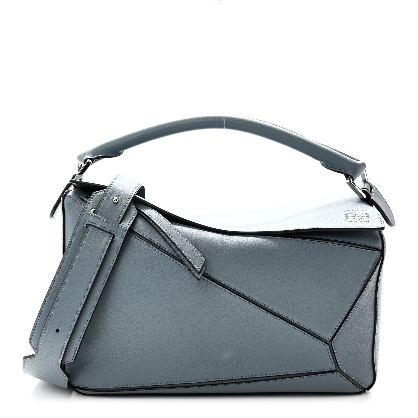 Calfskin Medium Puzzle Bag Stone Blue