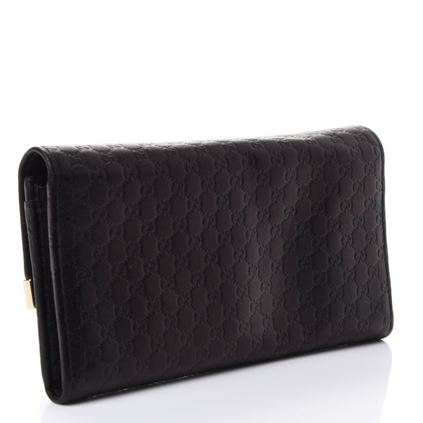 Microguccissima Dice Continental Flap Wallet Brown