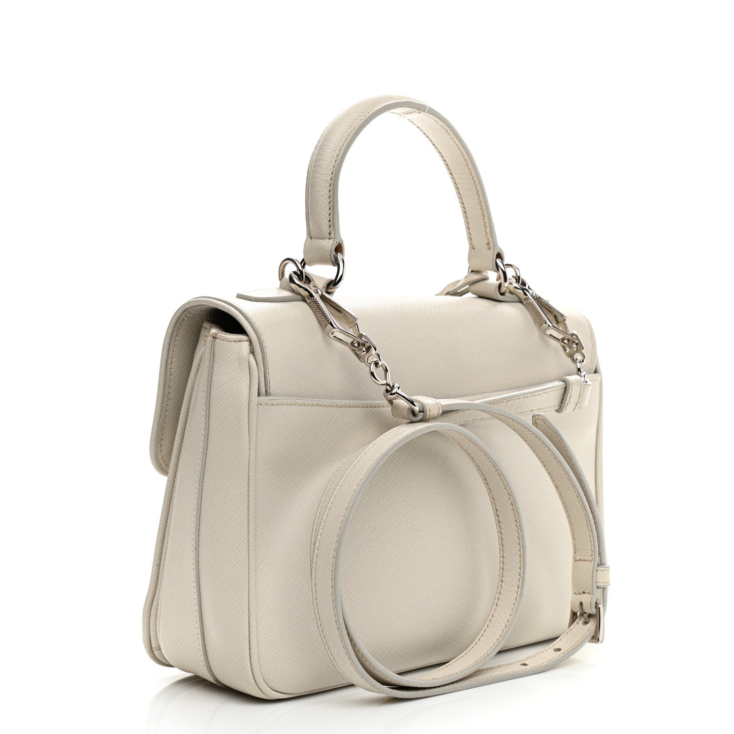 Saffiano Lux Sound Top Handle Pomice