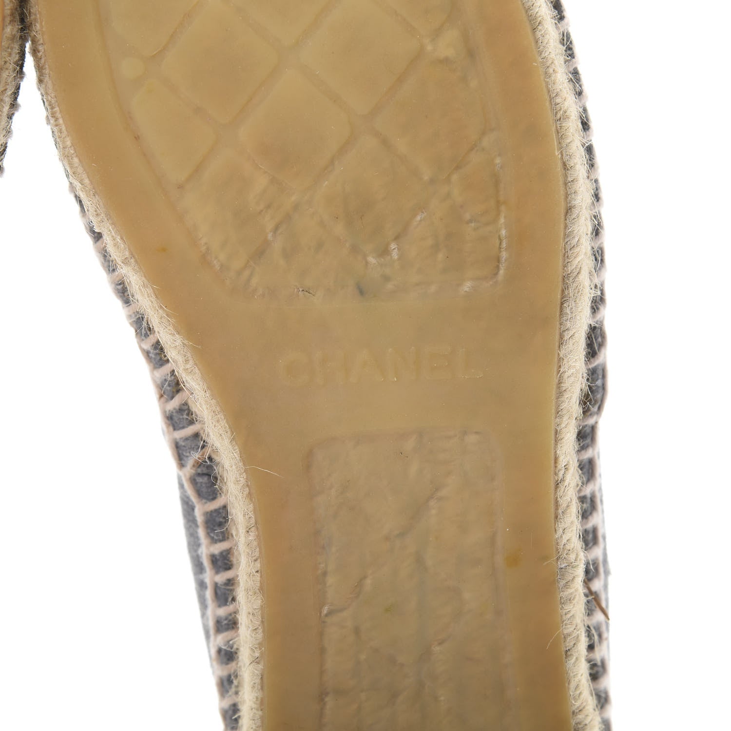 Chanel Striated Suede Espadrilles 39 Dark Grey 7 of 11