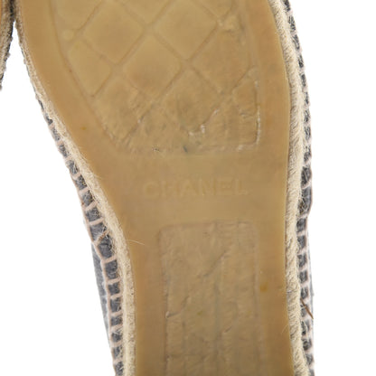 Chanel Striated Suede Espadrilles 39 Dark Grey 7 of 11