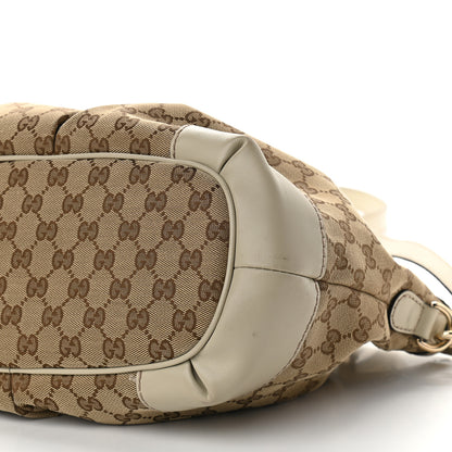 Gucci Monogram Margaux Calfskin Medium Sukey Top Handle Bag Beige Ebony Mystic White 9 of 9