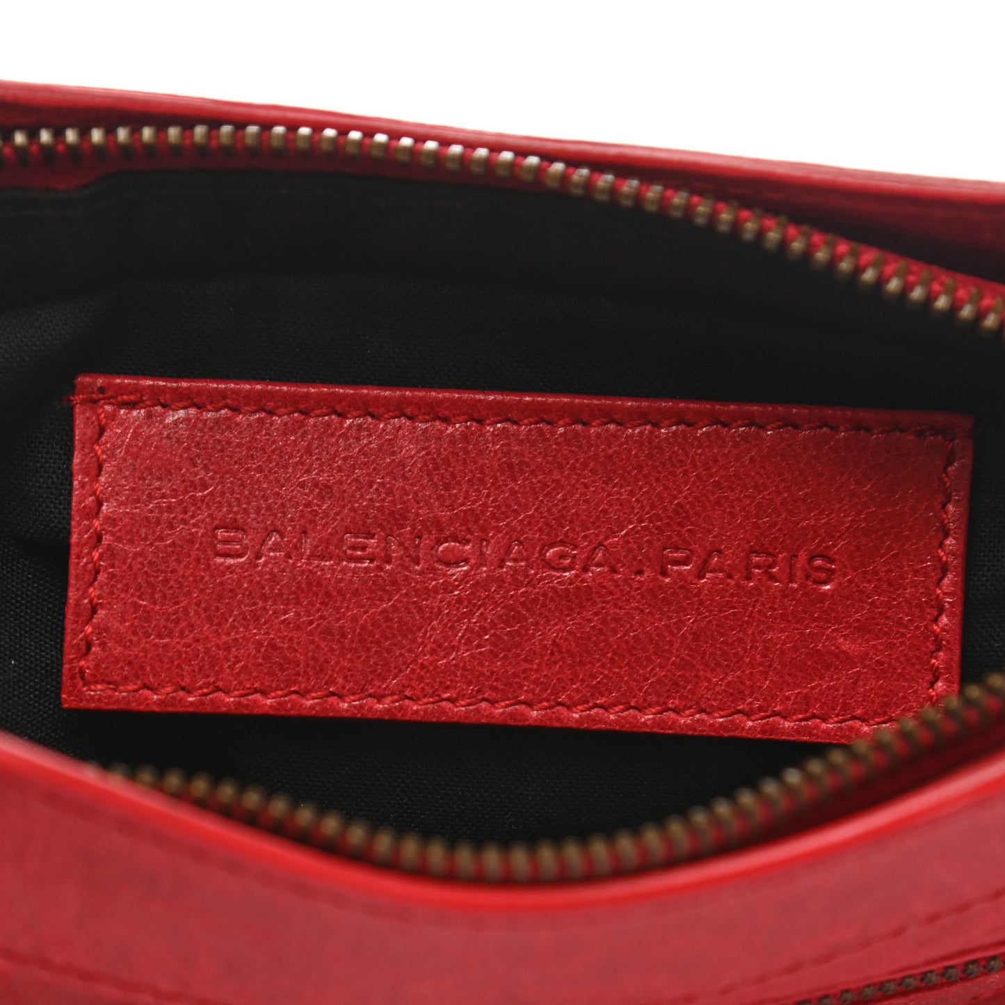 Chevre Classic Hardware Porte Toilette Makeup Clutch True Red