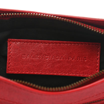 Balenciaga Chevre Classic Hardware Porte Toilette Makeup Clutch True Red 6 of 8