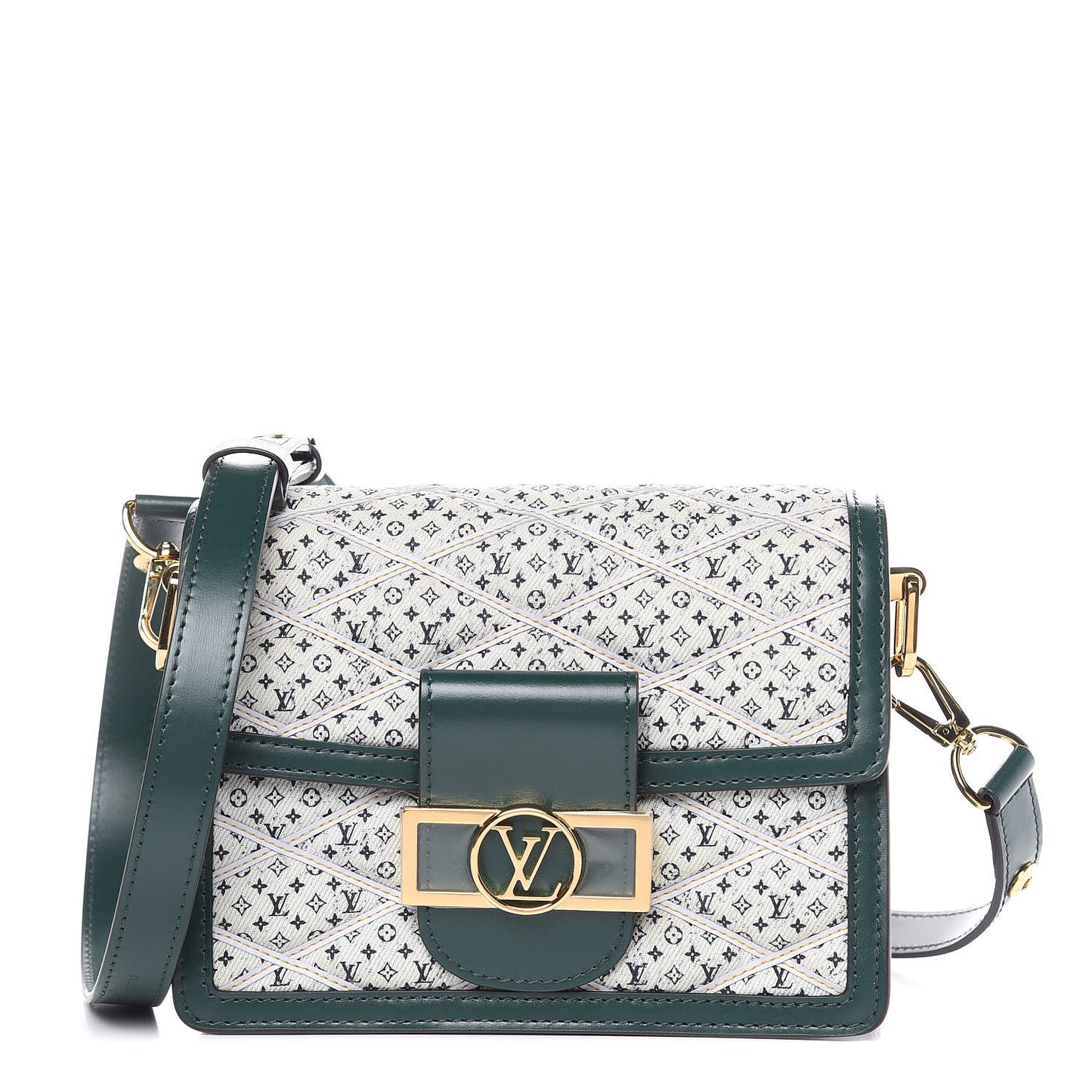 Denim Printed Monogram Dauphine Mini