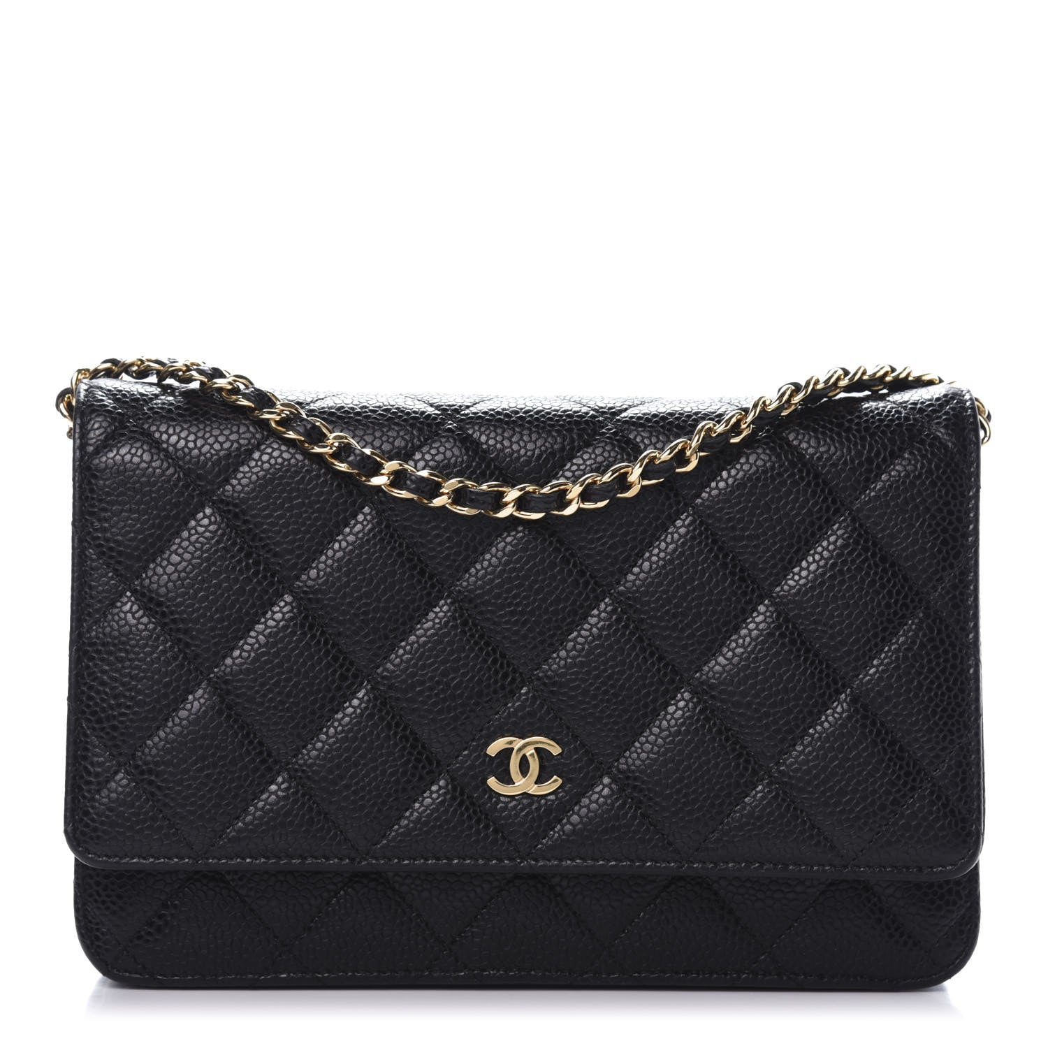 Chanel Caviar Quilted Wallet On Chain WOC Black 1 of 12