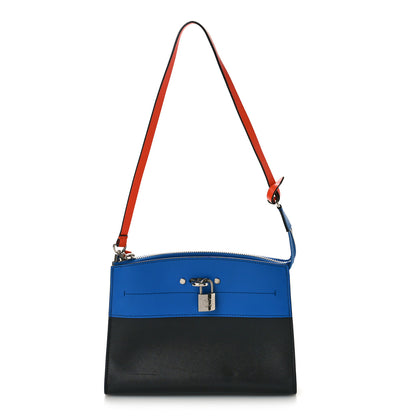 Louis Vuitton Calfskin City Steamer Clutch Black Bleu 1 of 11