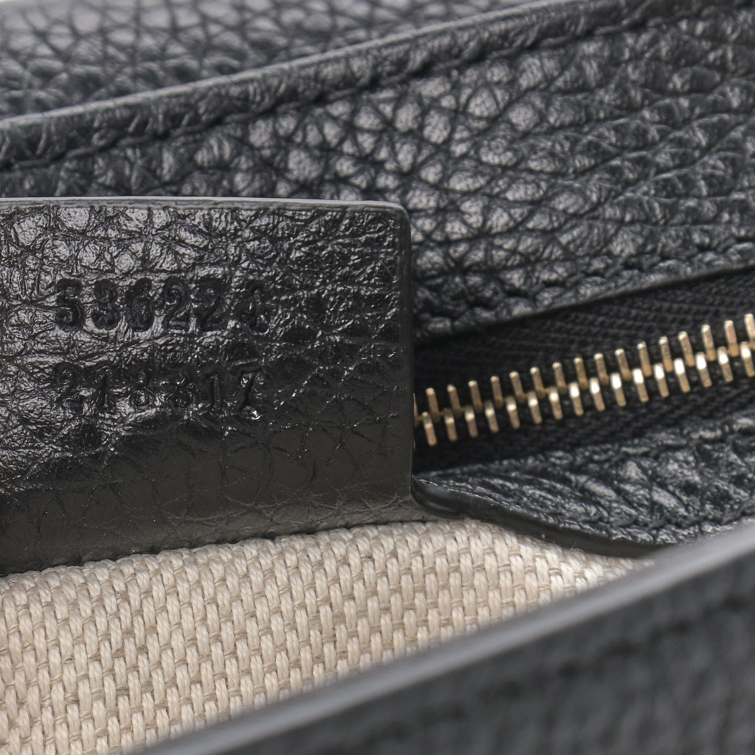 Gucci Pebbled Calfskin Medium Soho Flap Crossbody Black 7 of 9