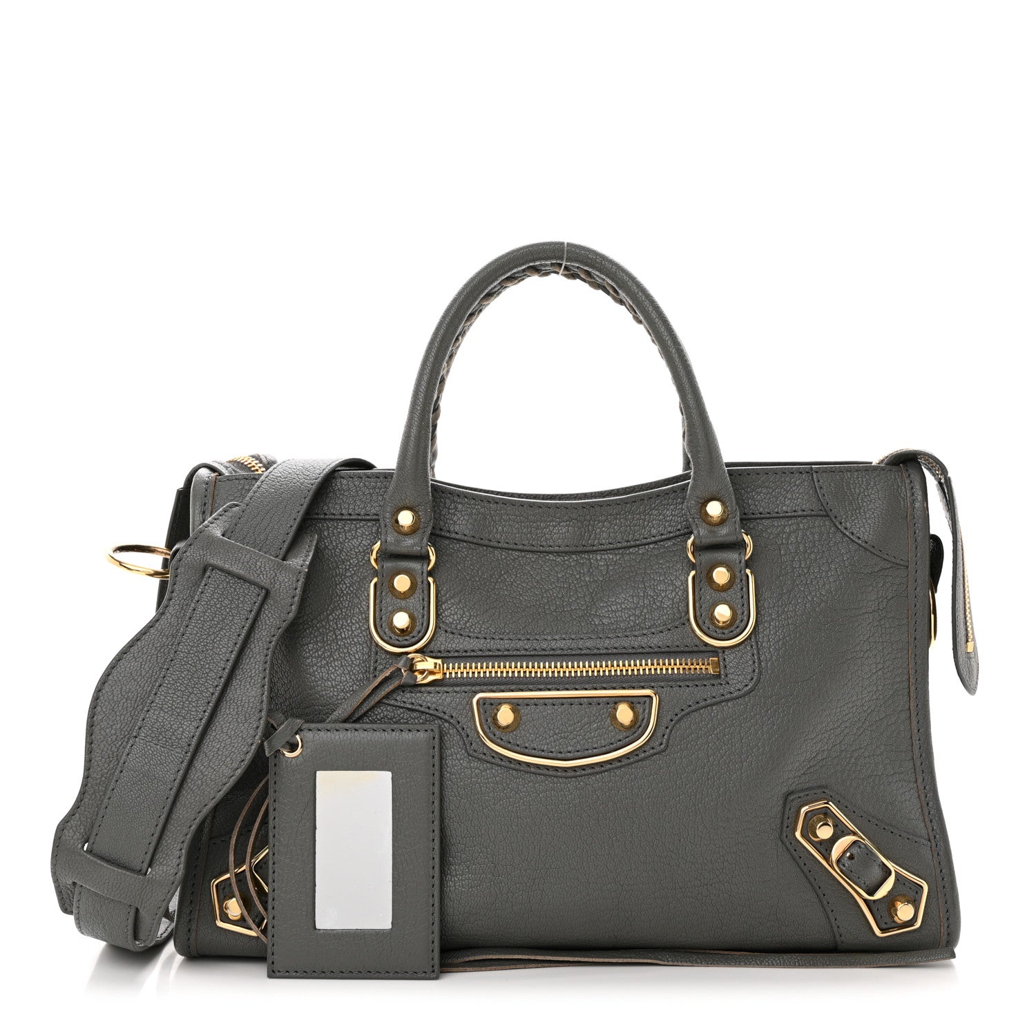 Balenciaga Chevre Gold Metallic Edge Hardware S City Gris Acier 3 of 13