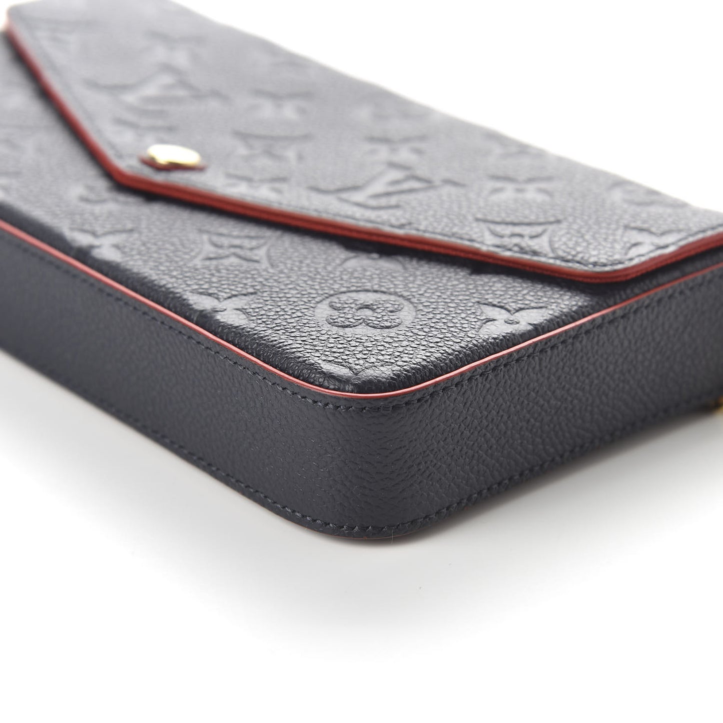 Empreinte Pochette Felicie Chain Wallet Marine Rouge