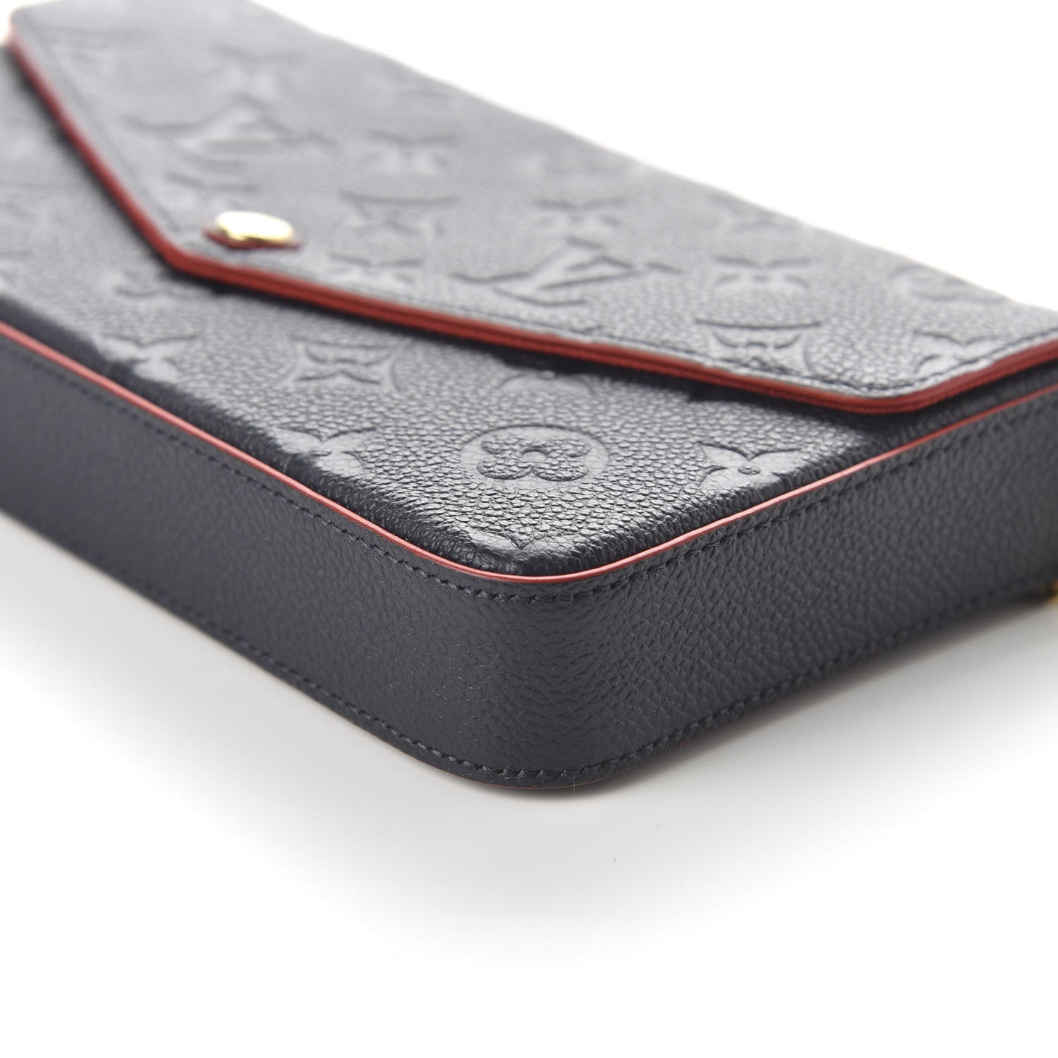 Louis Vuitton Empreinte Pochette Felicie Chain Wallet Marine Rouge 7 of 10