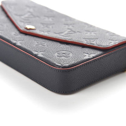 Louis Vuitton Empreinte Pochette Felicie Chain Wallet Marine Rouge 7 of 10