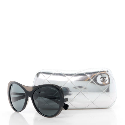 Chanel CC Oval Sunglasses A71227 Black 8 of 8