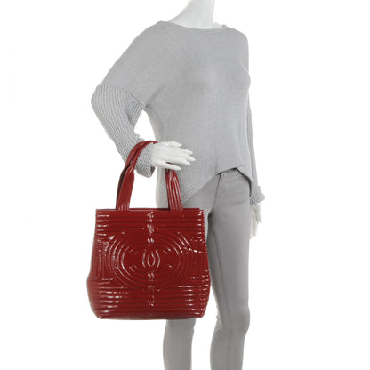 Chanel Vinyl Coco Ming Petit Shopping Tote Red 2 of 7