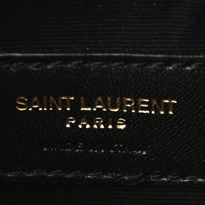 Saint Laurent Calfskin Canvas Monogram Lou Belt Bag Natural Dark Legion Red 6 of 10
