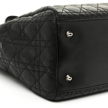 Christian Dior Lambskin Cannage Large Dior Soft Shopping Tote Black 9 of 22