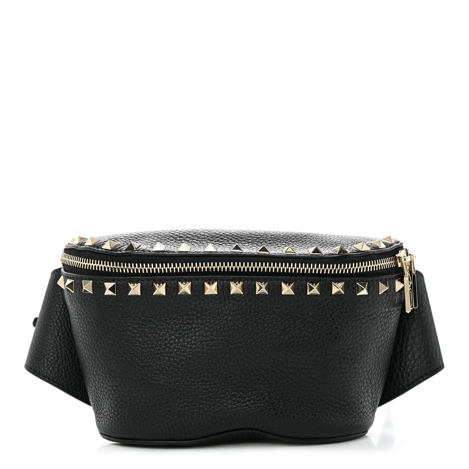 Valentino Garavani Grainy Calfskin Rockstud Belt Bag Black 1 of 11