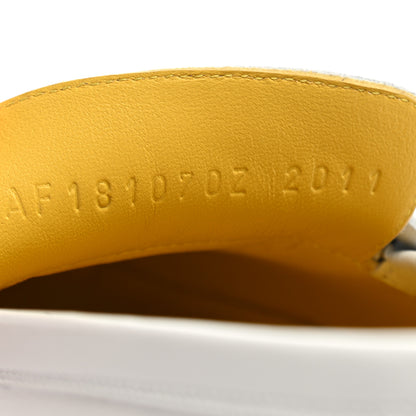 Hermes Calfskin Womens Royal Loafers 35.5 White 9 of 10