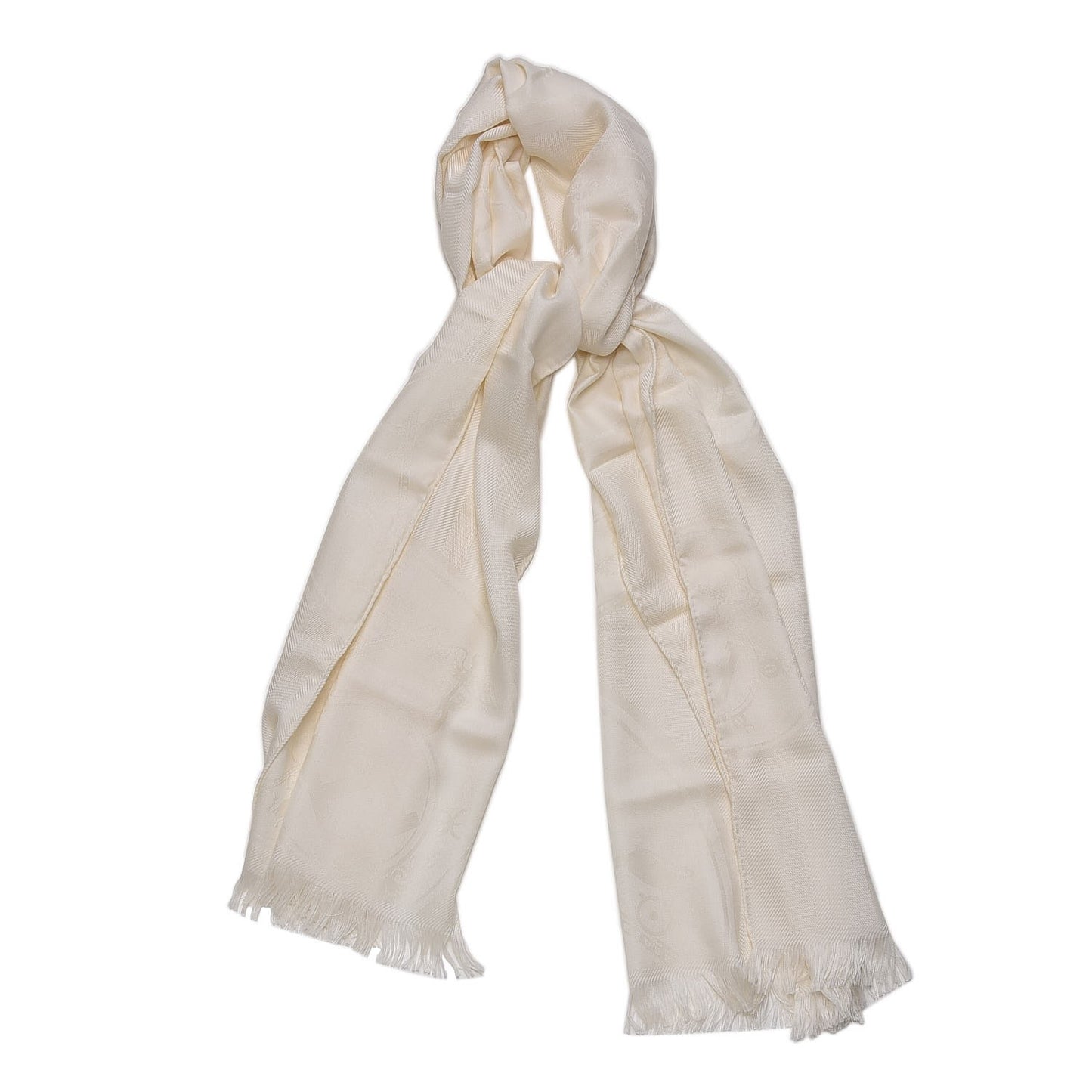 Cashmere Silk Logo Stole Scarf