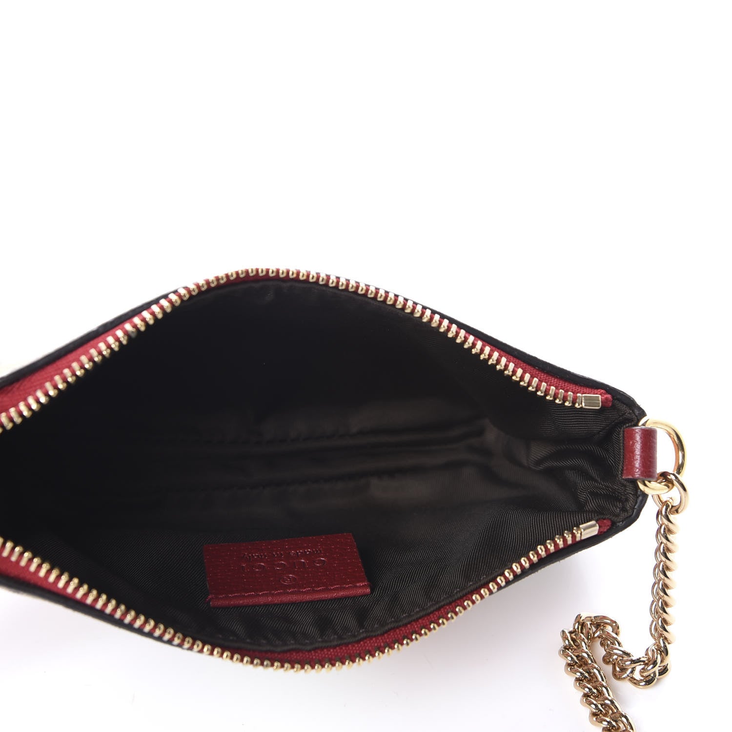 Gucci GG Supreme Monogram Tian Mini Chain Bag Beige Multicolor Red 5 of 7