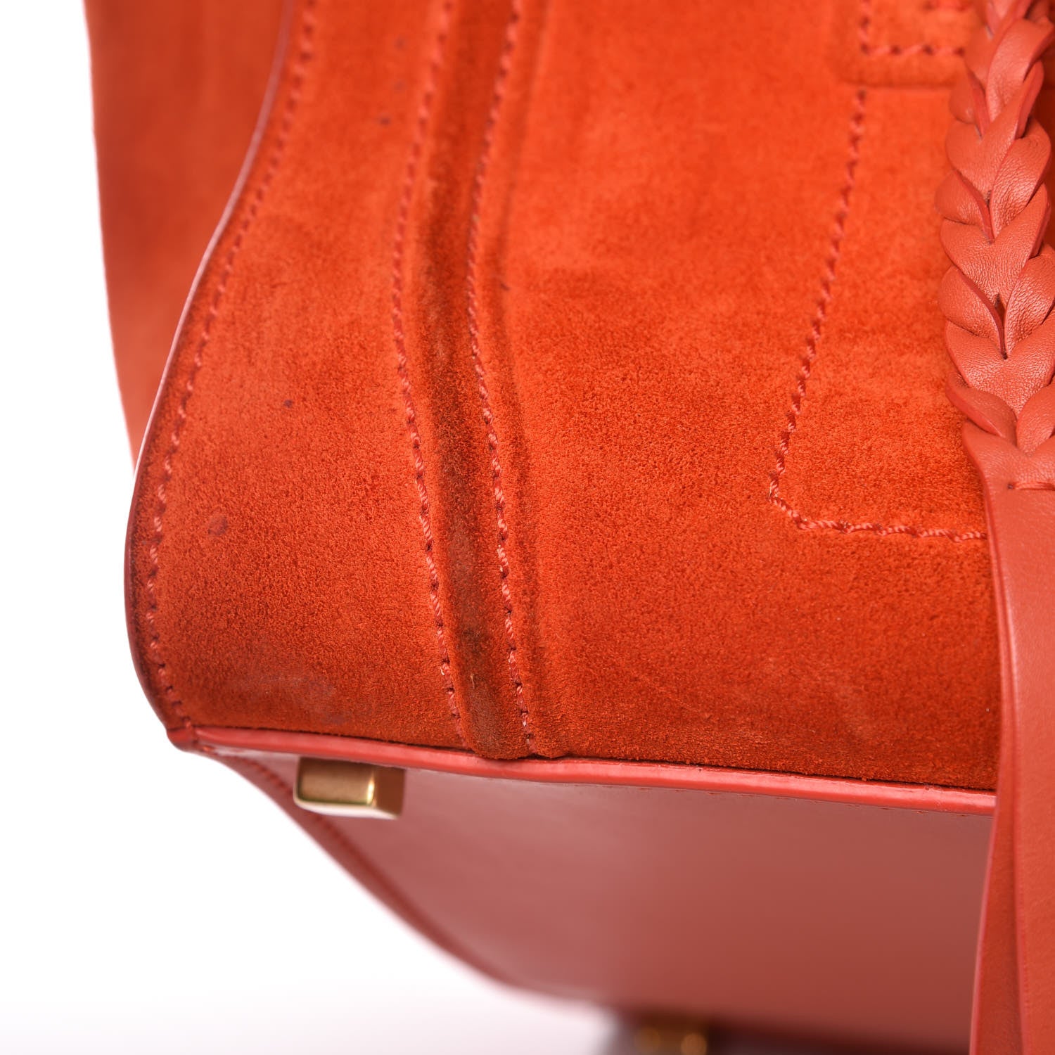 Celine Nubuck Medium Phantom Luggage Bright Orange 16 of 27