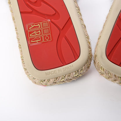 Christian Louboutin Velvet Pacha Tasseled Espadrille Slides 36 Blue 8 of 10