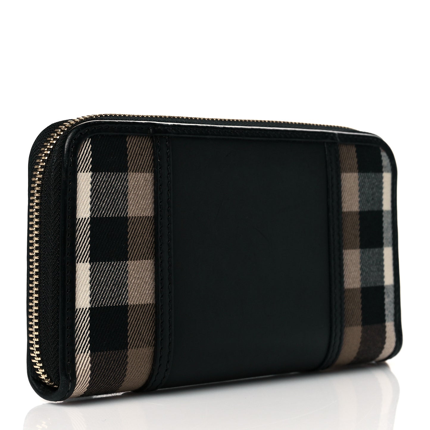 House Check Large Sartorial Ziggy Zip Around Wallet Black