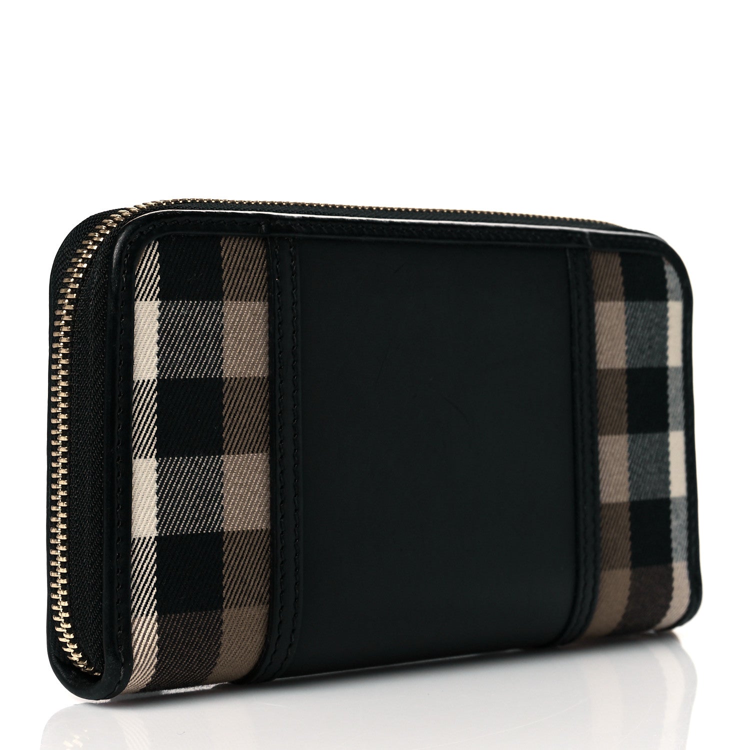 Burberry House Check Large Sartorial Ziggy Zip Around Wallet Black 3 of 7