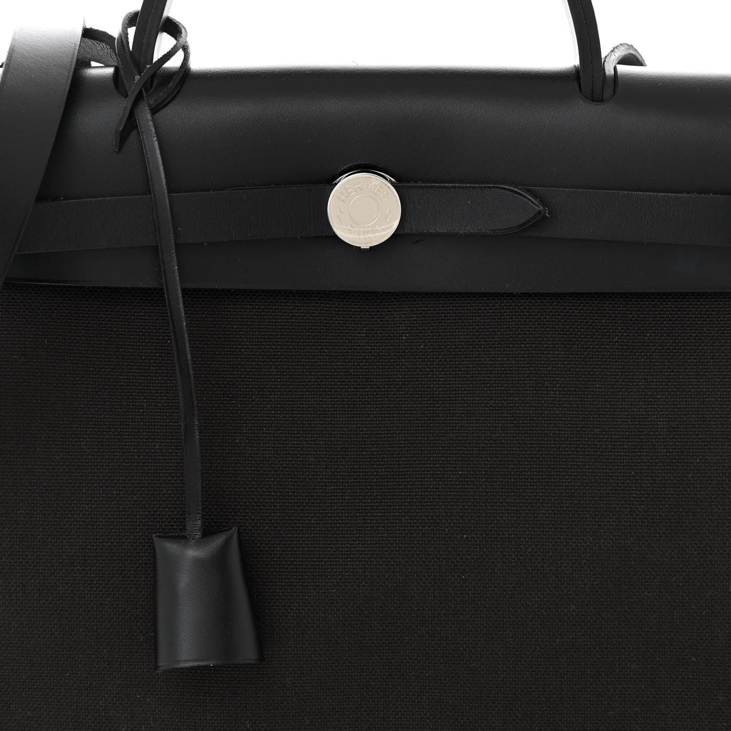 Hermes Military Toile Vache Hunter Herbag Zip 31 PM Ebene Black 9 of 11