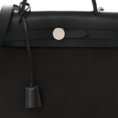 Hermes Military Toile Vache Hunter Herbag Zip 31 PM Ebene Black 9 of 11