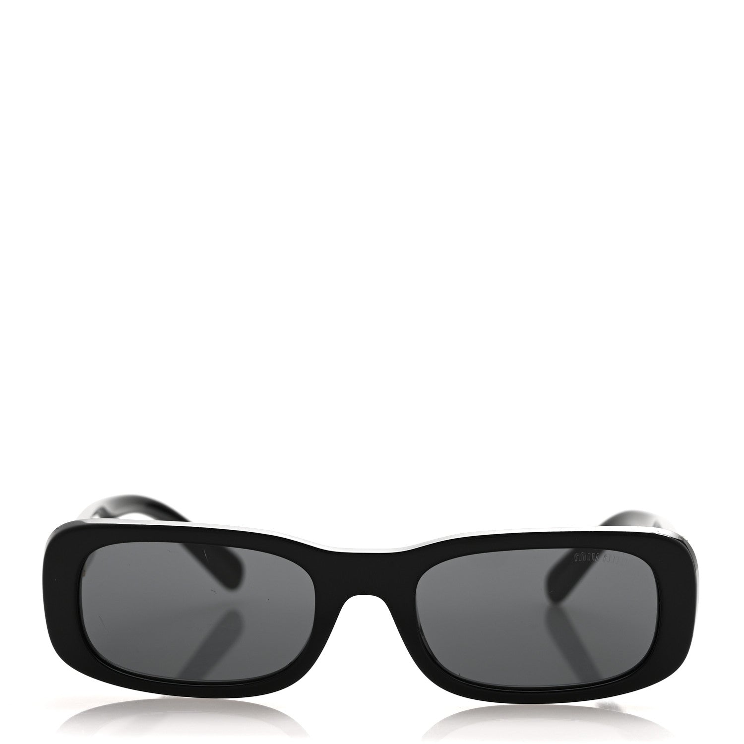 Miu Miu Acetate Rectangle Sunglasses SMU 08Z  Black 2 of 7