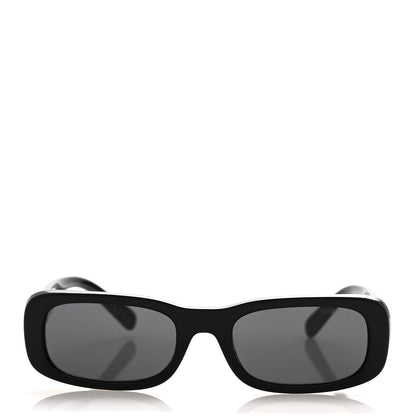 Miu Miu Acetate Rectangle Sunglasses SMU 08Z  Black 2 of 7