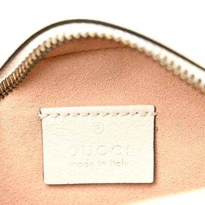 Gucci Calfskin Matelasse Mini GG Marmont Round Shoulder Bag White 6 of 10