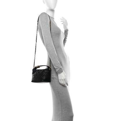 Chanel Lambskin Quilted Small Perfect Meeting Hobo Black 2 of 10