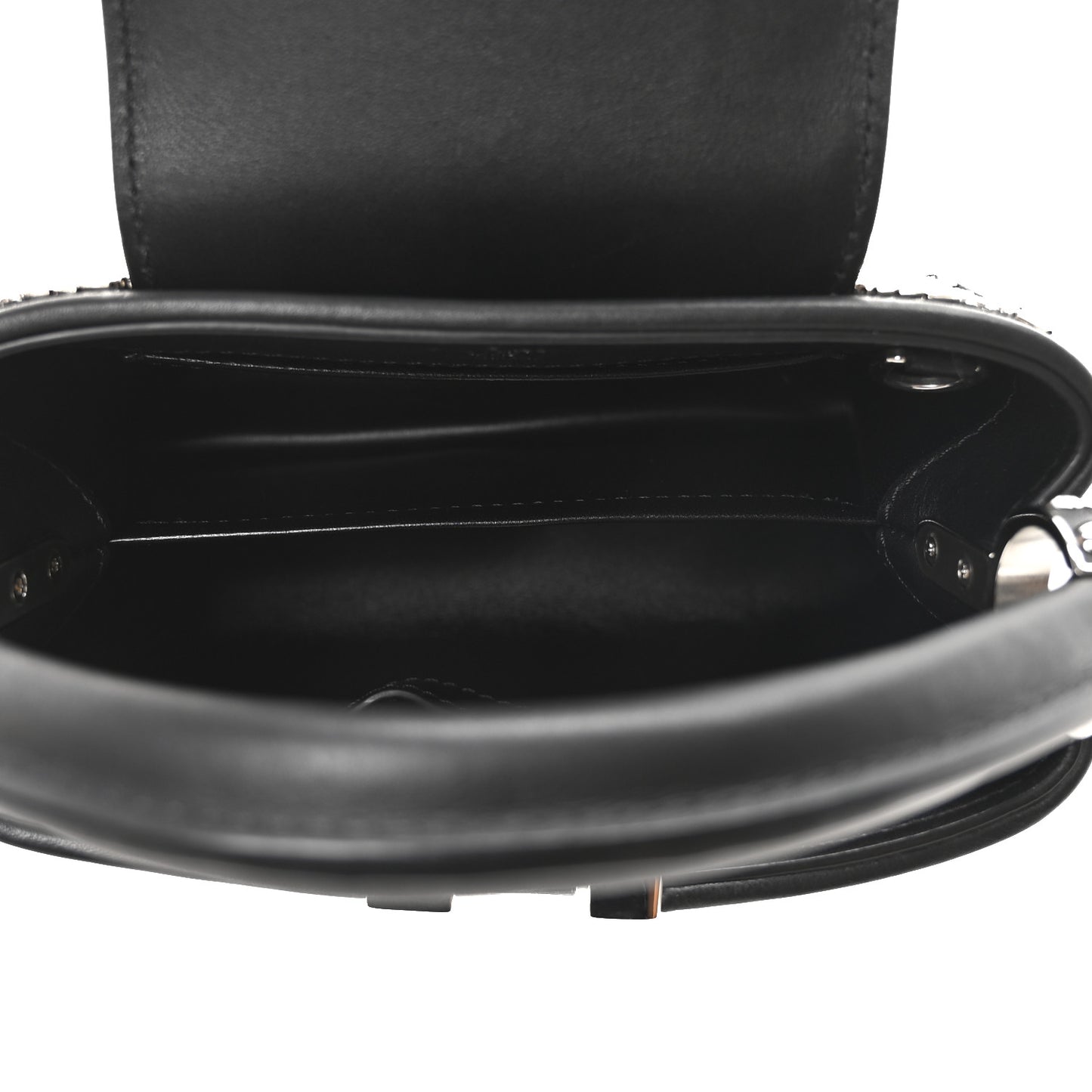 Calfskin Galaxi Sequin Mini Capucines Black